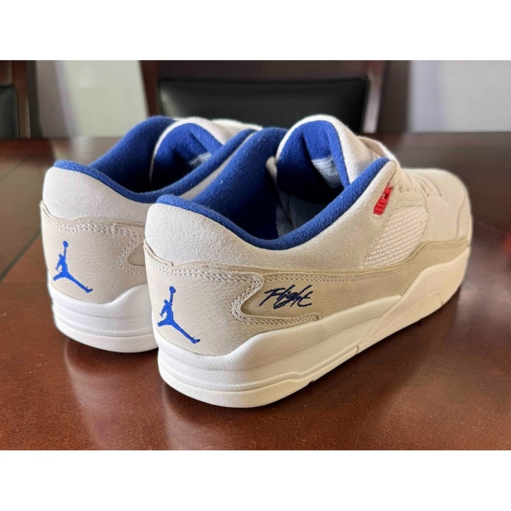 Jordan Flight Court Low Mens 13 Beige Royal Blue Sneakers New No Box HF3255-005 - Picture 6 of 11